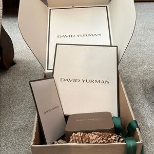 David Yurman Jewelry Packaging with Green Ribbon